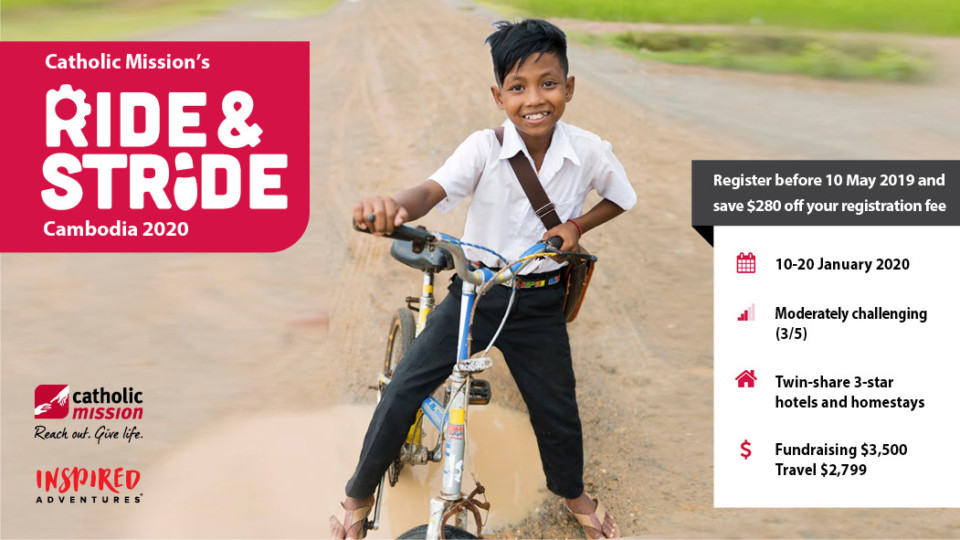 Ride And Stride Cambodia 2020 Banner